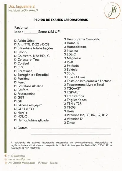 Pedidos de Exames Personalizados - A5 c/ 100 Fls