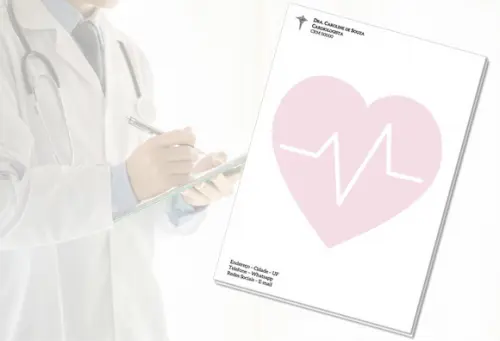 Receituário Personalizado A5 - 100 Fls - Cardiologia