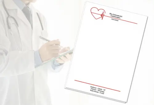 Receituário Personalizado A5 - 100 Fls - Cardiologia