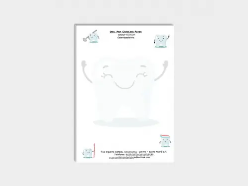 Receituário Personalizado A5 - 100 Fls - Odontologia