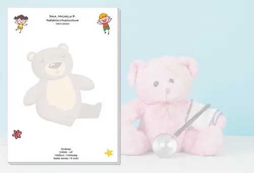 Receituário Personalizado A5 - 100 fls - Pediatria