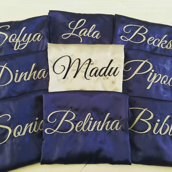 10 robes personalizados, da noiva com coroa