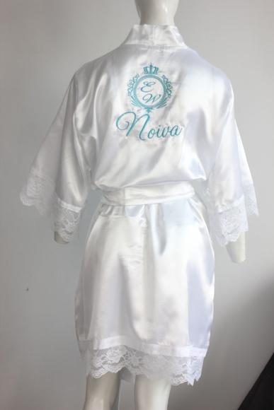 Robe manga 3/4 com renda