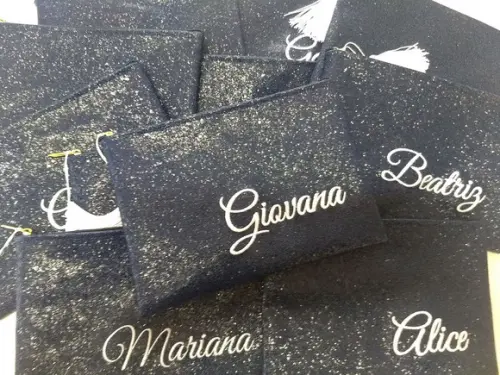 10 Necessaires Slim Glitter pequena