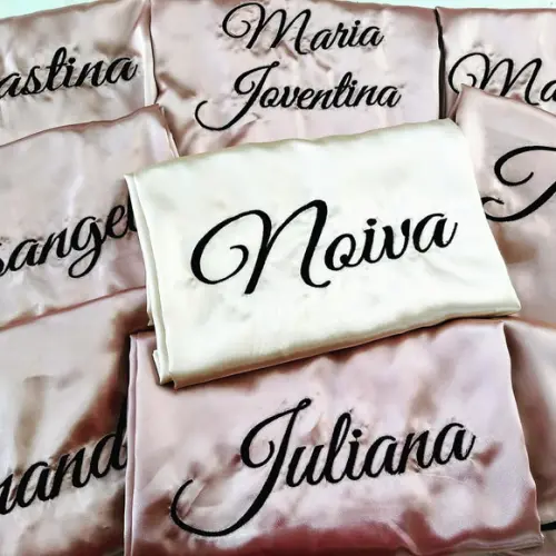 10 robes personalizados, da noiva com coroa