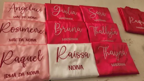 Robe Personalizado Cetim com Elastano