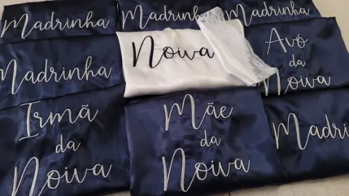 Robe Personalizado Azul Marinho