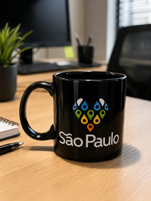 Caneca Porcelana Preta