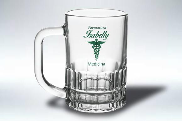 Caneca Personalizada de Chopp Vidro 300ml 24 Unidades