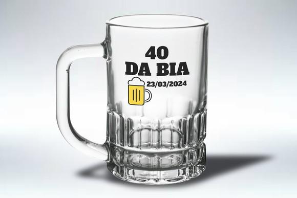 Caneca Personalizada de Chopp Vidro 300ml 24 Unidades