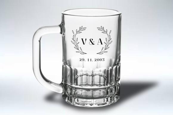 Caneca Personalizada de Chopp Vidro 300ml 24 Unidades