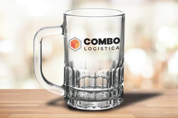 Caneca Personalizada de Chopp Vidro 300ml 25 Unidades