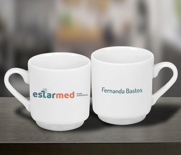 Caneca Personalizada Porcelana Bela Vista 220ml 200 Unidades