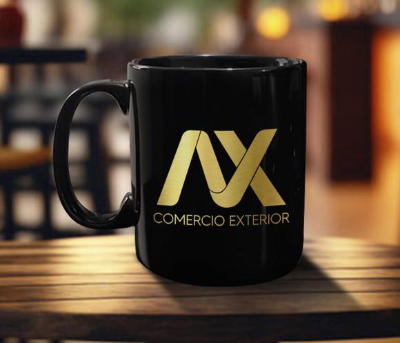 Caneca Personalizada Preta 300ml - Kit 48 Unidades
