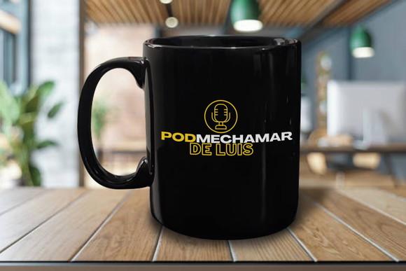 Caneca Personalizada Preta de Porcelana 300ml - Kit 36 Un.