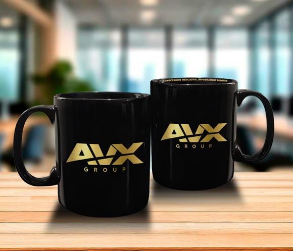 Caneca Personalizada Preta Porcelana 300ml 48 Unidades.