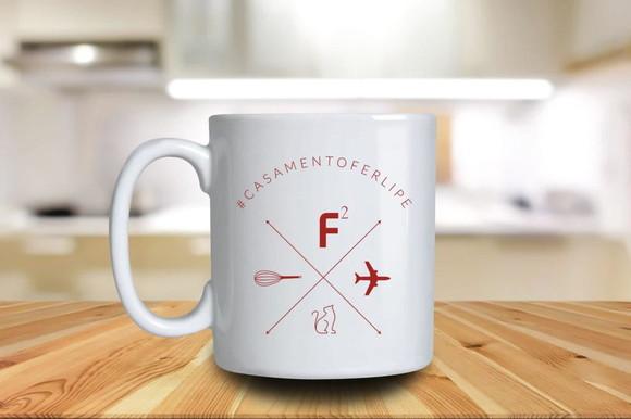 Caneca Porcelana Personalizada 250ml - Kit 48 Unidades