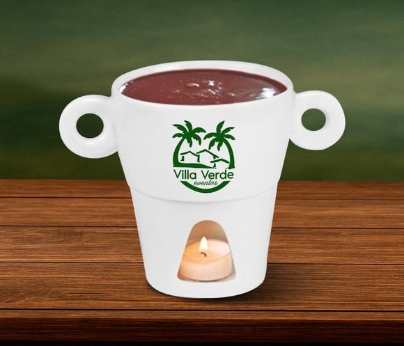 Caneca Porcelana Personalizada 250ml Fondue 12 Unidades