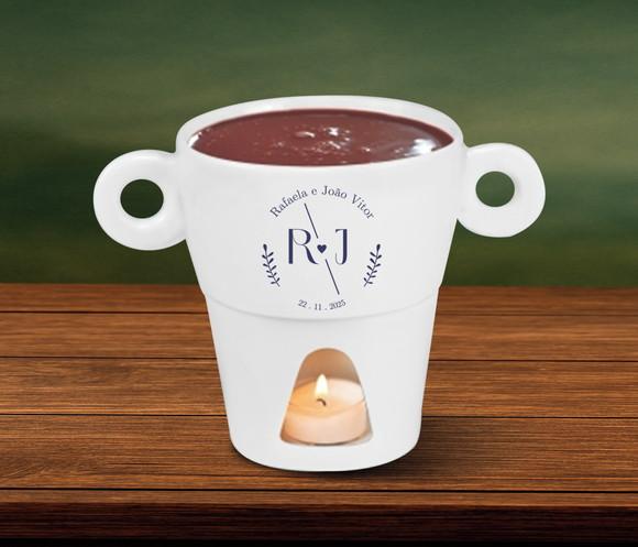Caneca Porcelana Personalizada 250ml Fondue 48 Unidades