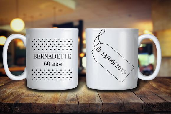 Caneca Porcelana Personalizada 300 ml - Kit 36 Unidades