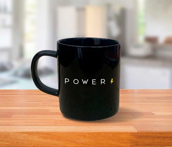 Caneca Preta Personalizada 200ml de Porcelana