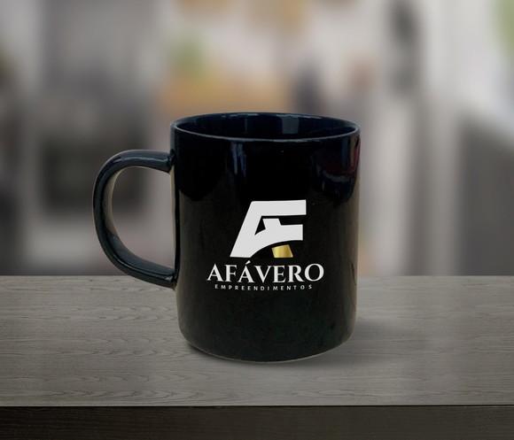 Caneca Preta Personalizada 200ml de Porcelana