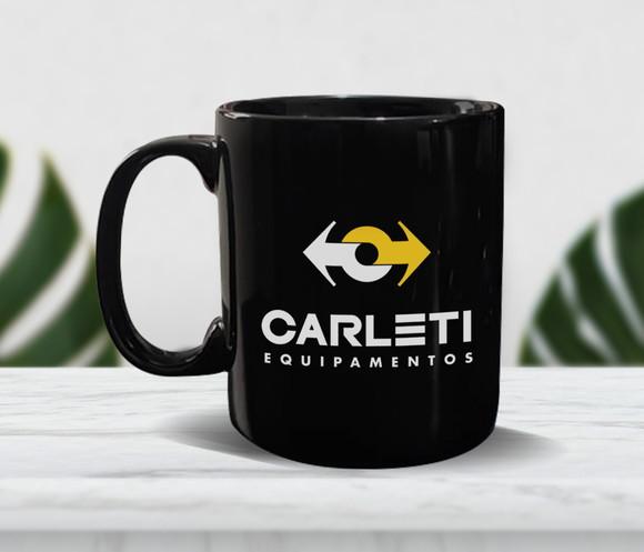 Caneca Preta Personalizada 300ml - Kit 200 Unidades