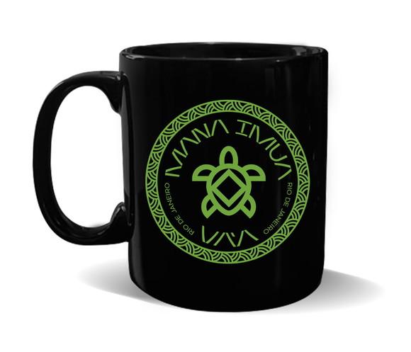 Caneca Preta Personalizada 300ml - Kit 48 Unidades