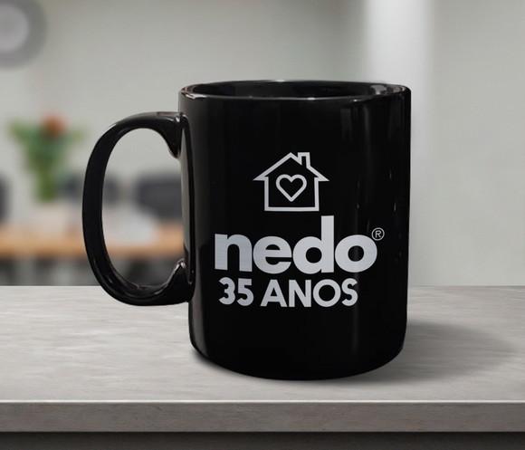 Caneca Preta Personalizada 300ml - Kit 48 Unidades
