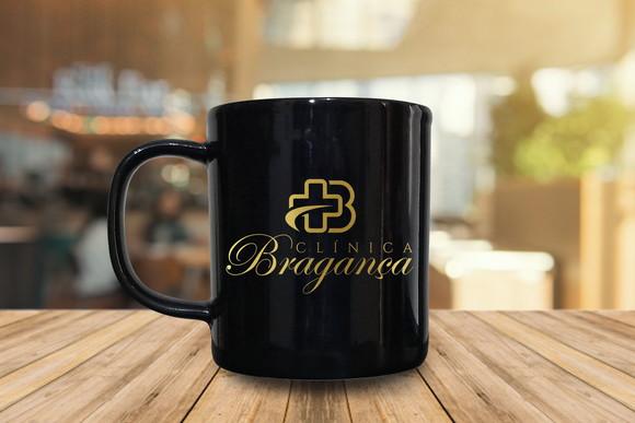 Caneca Preta Personalizada de 300ml de Porcelana