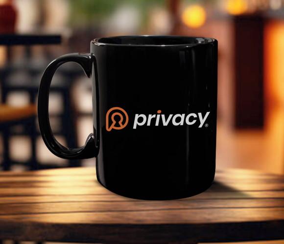 Caneca Preta Personalizada de Porcelana 300ml - 100 Unidades