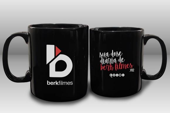 Caneca Preta Personalizada de Porcelana 300ml - 12 Unidades