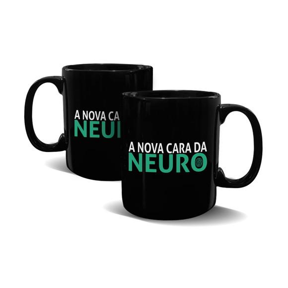 Caneca Preta Personalizada de Porcelana 300ml - 200 Unidades
