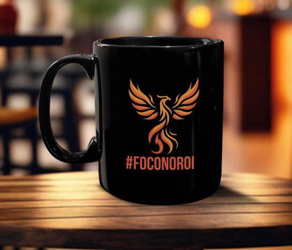 Caneca Preta Personalizada de Porcelana 300ml - 50 Unidades
