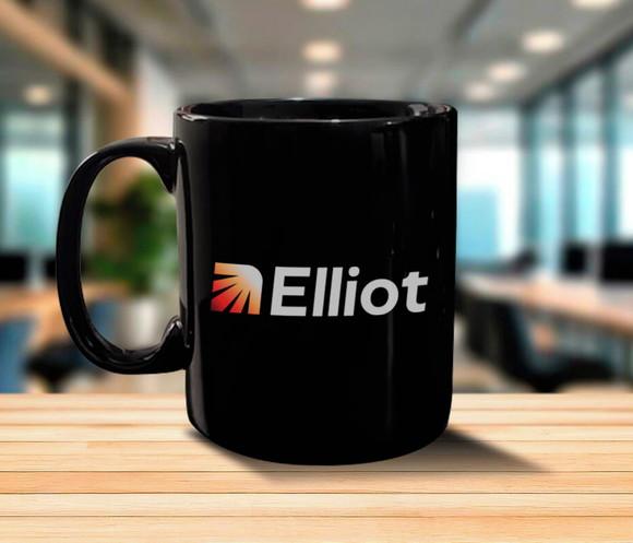 Caneca Preta Personalizada de Porcelana 300ml - 50 Unidades