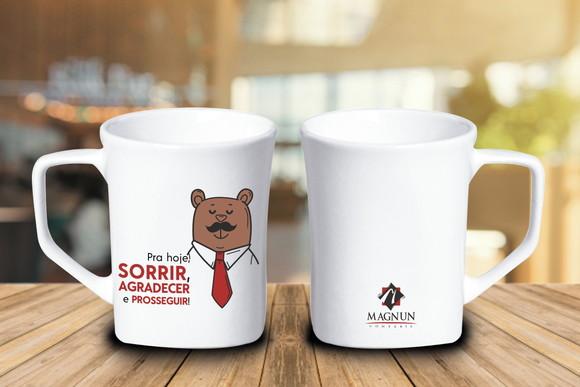Caneca Quadrada Personalizada 160ml Porcelana - 12 Unidades