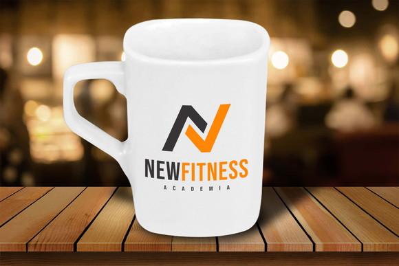 Caneca Quadrada Personalizada 160ml Porcelana - 24 Unidades