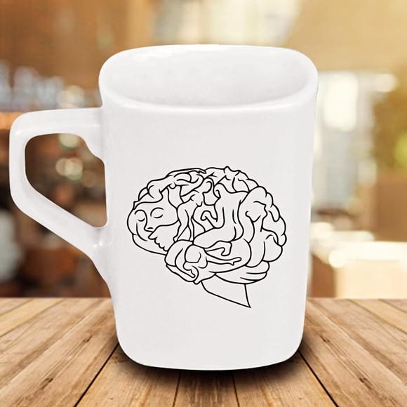 Caneca Quadrada Personalizada 160ml Porcelana - 250 Unidades