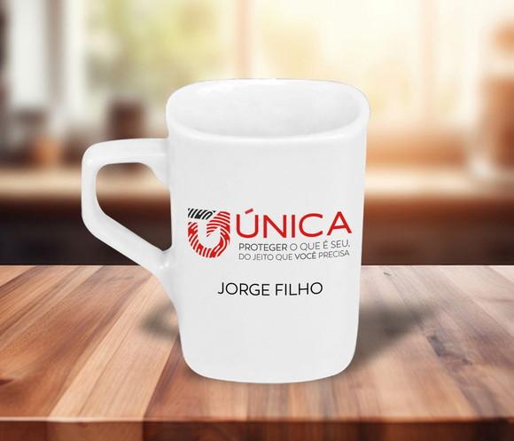 Caneca Quadrada Personalizada 160ml Porcelana - 48 Unidades
