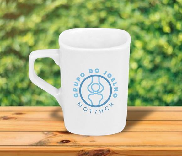 Caneca Quadrada Personalizada 160ml Porcelana - 48 Unidades