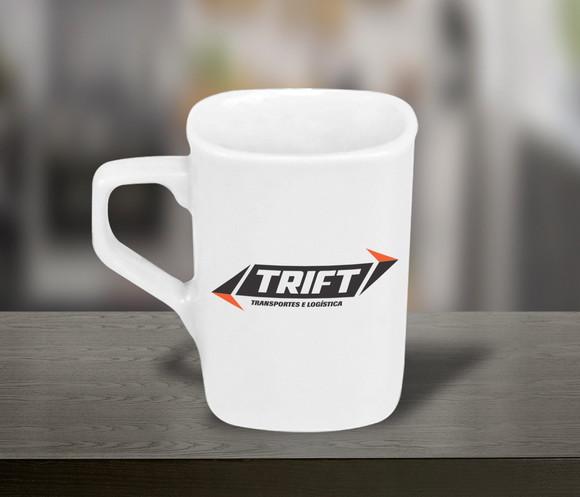 Caneca Quadrada Personalizada 160ml Porcelana - 50 Unidades