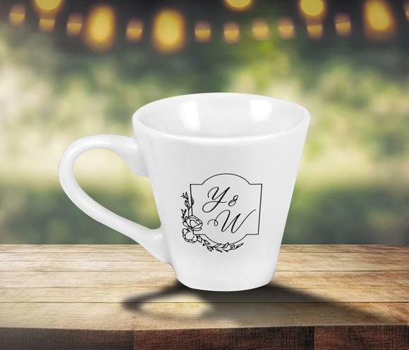 Caneca Tulipa Personalizada 120ml Porcelana - 100 Unidades