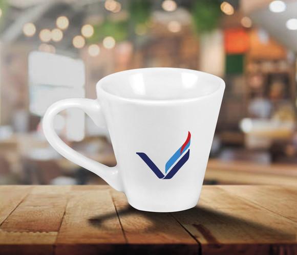 Caneca Tulipa Personalizada 120ml Porcelana - 50 Unidades