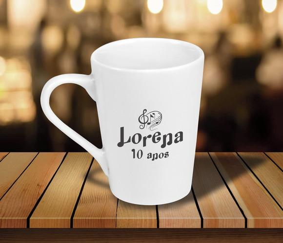 Caneca Tulipa Personalizada 210ml de Porcelana - 48 Unidades