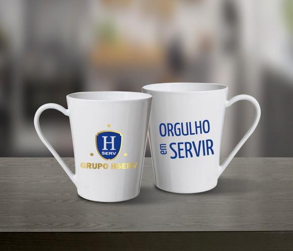 Caneca Tulipa Personalizada 250ml de Porcelana - 48 Unidades