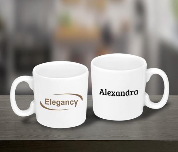 Mini Caneca Personalizada de 100ml Porcelana - 100 Unidades
