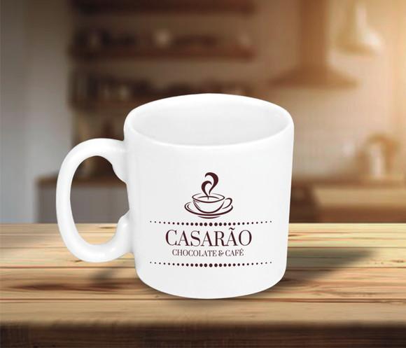 Mini Caneca Personalizada de 100ml Porcelana - 100 Unidades