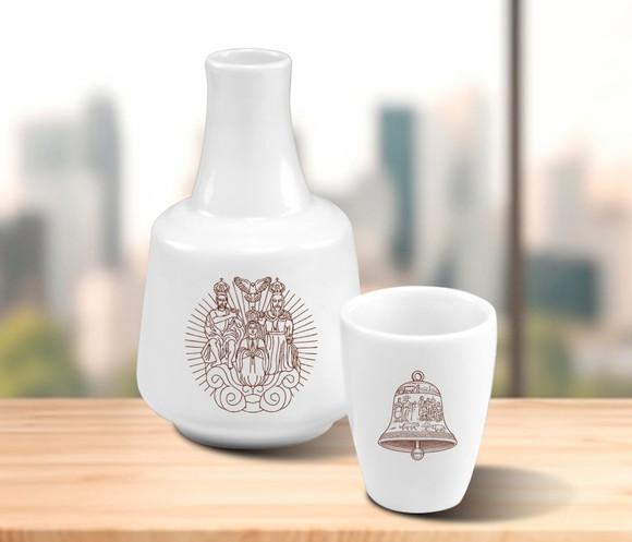 Moringa Personalizada de Porcelana de 500ml - 48 Unidades