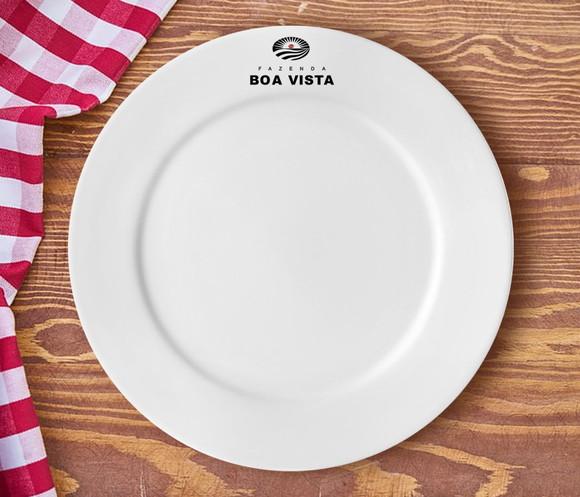 Prato Personalizado 24cm Porcelana - 48 Unidades