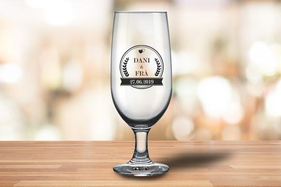 Taça de Chopp Personalizada de Vidro 300ml 12 Unidades